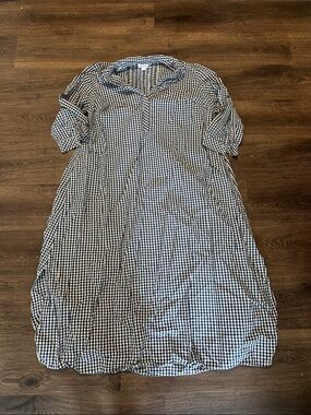 NWOT J. JILL GINGHAM MAXI DRESS